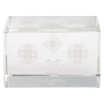 Pre Owned Louis Vuitton Monogram Crystal Paper Weight