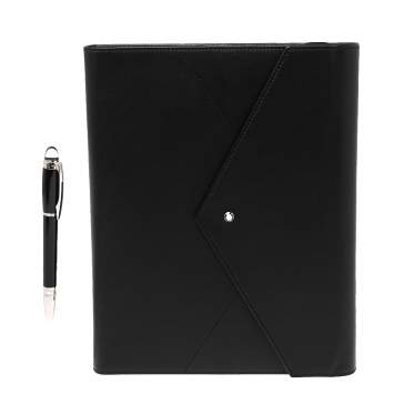 Pre Owned Montblanc Black Leather Augmented Paper Set