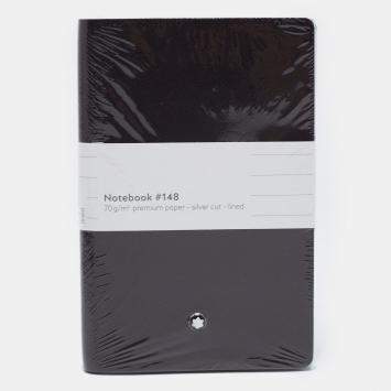 Pre Owned Montblanc Black Leather Fine Stationery Notebook