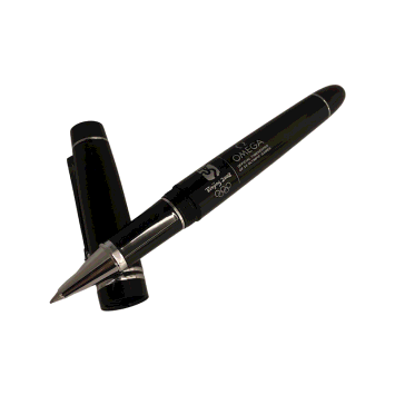 Pre Owned Omega Black Steel Ballpen of Beijing 2008 Olympic Games
