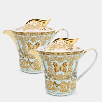 Pre Owned Rosenthal Meets Versace Le jardin de Versace Teapot Set of 2