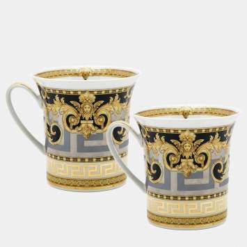 Pre Owned Rosenthal Meets Versace Prestige Gala Mug Set of 2