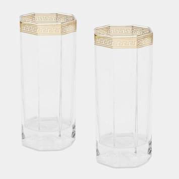 Pre Owned Rosenthal Meets Versace Medusa D’Or Aperitif Wine Glasses Set of 2