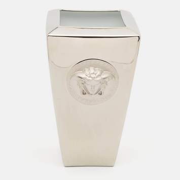 Pre Owned Rosenthal Meets Versace Platinum Medusa Vanity Vase