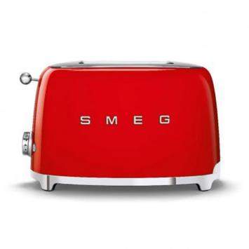 Pre Owned Smeg 50's Retro Style Aesthetic 2 Slice Toaster,Red (Available for UAE Customers Only)