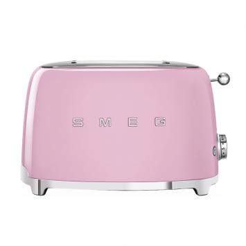 Pre Owned Smeg 50's Retro Style Aesthetic 2 Slice Toaster, Pink (Available for UAE Customers Only)