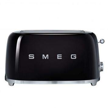 Pre Owned Smeg 50's Retro Style Aesthetic 4 Slice Toaster,Black (Available for UAE Customers Only)