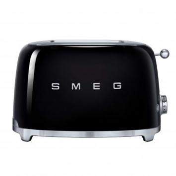 Pre Owned Smeg 50's Retro Style Aesthetic 2 Slice Toaster, Black (Available for UAE Customers Only)