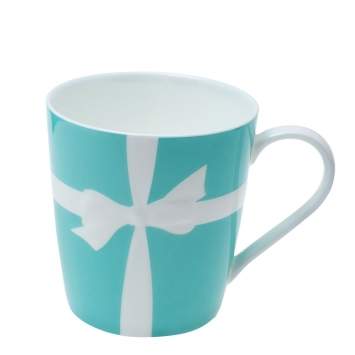 Pre Owned Tiffany & Co. Turquoise Porcelain Bow Mug