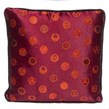 Versace Blue & Red Cotton Cushion