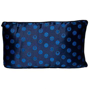Pre Owned Versace Medusa Navy Blue Cotton Pillow