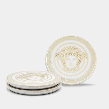 Pre Owned Versace Medusa Gala Coasters Set of 3