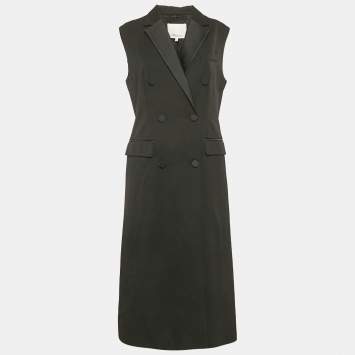 Pre Owned 3.1 Phillip Lim Black Wool Sleeveless Double Breasted Coat S