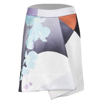 Pre Owned 3.1 Philip Lim Multicolor Soleil Print Rounded Fold Detail Skirt XS