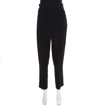 Pre Owned 3.1 Phillip Lim Black High Rise Side Buttoned Trousers S