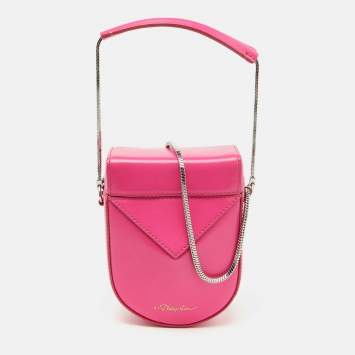 Pre Owned 3.1 Phillip Lim Neon Pink Leather Mini Soleil Box Case Bag