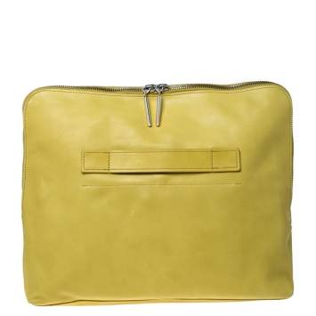 Pre Owned 3.1 Phillip Lim Yellow Leather 31 Minute Portfolio Clutch Bag