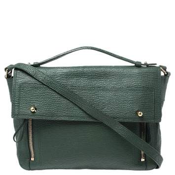 Pre Owned 3.1 Philip Lim Green Leather Pashli Top Handle Bag
