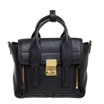 Pre Owned 3.1 Phillip Lim Black Leather Mini Pashli Satchel