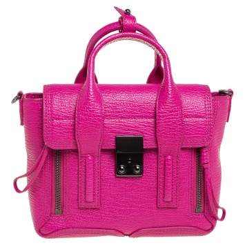 Pre Owned 3.1 Phillip Lim Fuchsia Leather Mini Pashli Satchel
