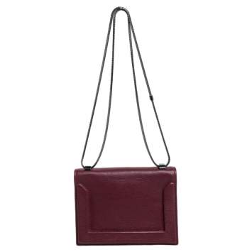 Pre Owned 3.1 Phillip Lim Maroon Leather Soleil Mini Chain Shoulder Bag
