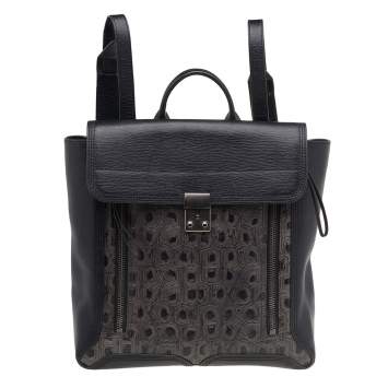 Pre Owned 3.1 Phillip Lim Black/Grey Leather Pashli Backpack