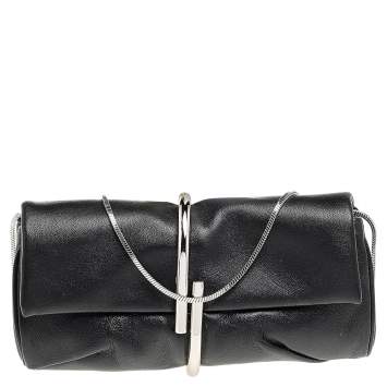 Pre Owned 3.1 Phillip Lim Black Leather Alix Minaudiere Clutch