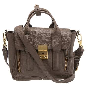 Pre Owned 3.1 Phillip Lim Taupe Leather Mini Pashli Satchel