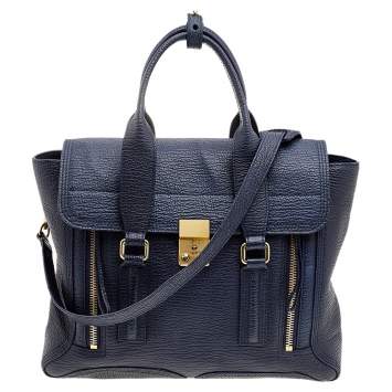 Pre Owned 3.1 Phillip Lim Dark Blue Leather Medium Pashli Satchel