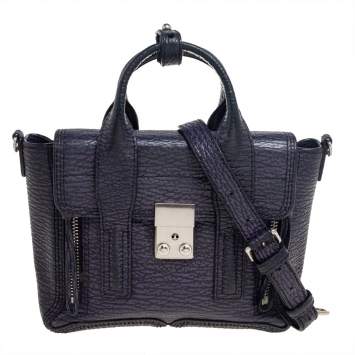 Pre Owned 3.1 Phillip Lim Purple/Black Leather Mini Pashli Satchel
