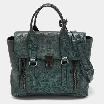 Pre Owned 3.1 Phillip Lim Dark Green Leather Pashli Medium Satchel