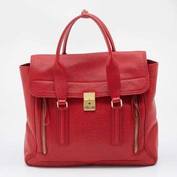Pre Owned 3.1 Phillip Lim Red Leather Pashli Large Satchel