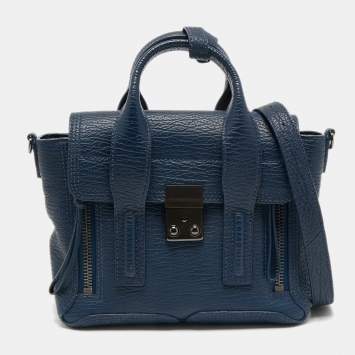 Pre Owned 3.1 Phillip Lim Blue Leather Mini Pashli Satchel