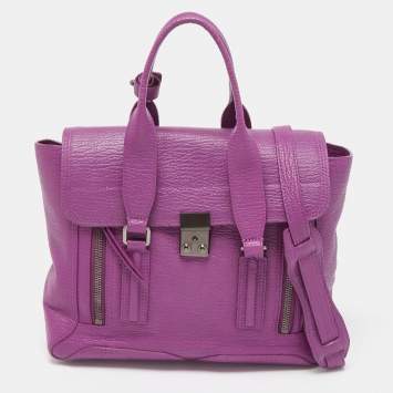 Pre Owned 3.1 Phillip Lim Purple Leather Pashli Medium Satchel