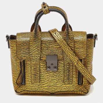 Pre Owned 3.1 Phillip Lim Gold Leather Mini Pashli Satchel