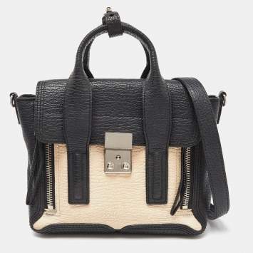 Pre Owned 3.1 Phillip Lim Black/Beige Leather Mini Pashli Satchel