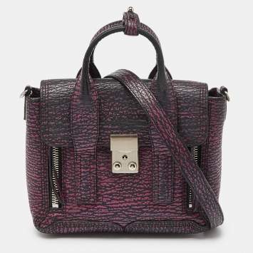 Pre Owned 3.1 Phillip Lim Purple Leather Mini Pashli Satchel
