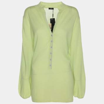 Basler Green Stretch Knit Long Sleeve Shirt XL