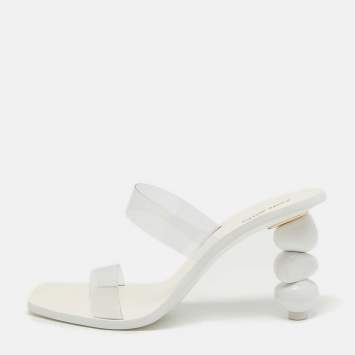 Pre Owned Cult Gaia White/Transparent PVC Slide Sandals Size 39