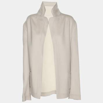 Agnona Light Beige Cashmere Jacket XL