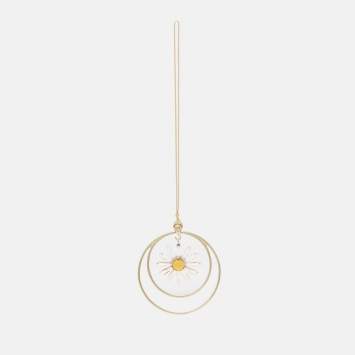 Pre Owned Swarovski Garden Tales Daisy Gold Tone Ornament Charm