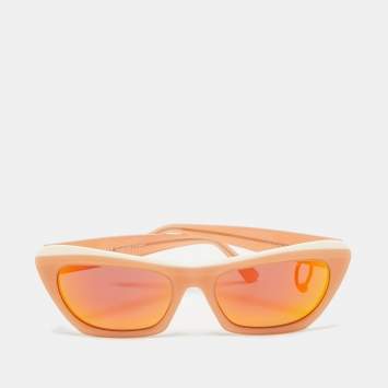 Pre Owned Acne Studios Two Tone/Grey Pierced Azalt Cat-Eye Sunglasses