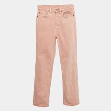 Acne Studios Pink Denim Straight Leg Jeans S Waist 25"