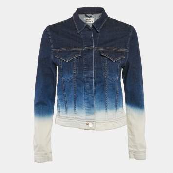 Acne Studios Two-Tone Blue Denim Stace Degrade Jacket S