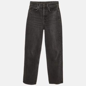 Pre Owned Acne Studios Black Denim High Waist Jeans XS