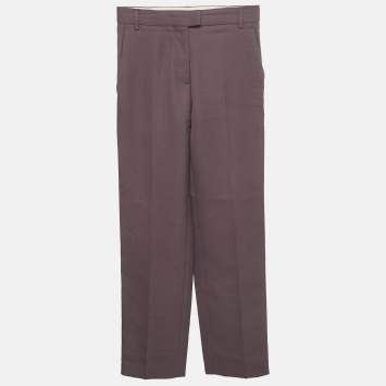 مملوكة مسبقًا Acne Studios Mauve Wool Blend Regular Fit Trousers XXS