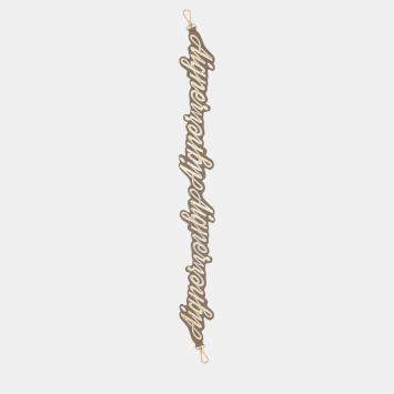 Pre Owned Aigner Taupe shiny light gold Metal Gloria Taupe Strap