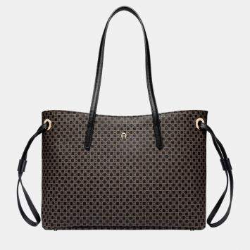 Pre Owned Aigner Dadino Brown shiny light gold Metal Dadino Shopper Dadino Brown