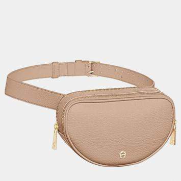 Pre Owned Aigner Nougat shiny light gold Metal Ivy Nougat Belt Bag
