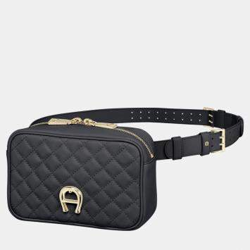 Pre Owned Aigner Night grey shiny light gold Metal Garda Night Grey Belt Bag S